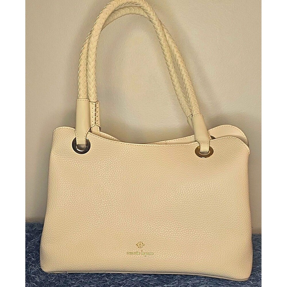 Nanette Lepore Ivory Sybil Braided Handle Shoulder Bag